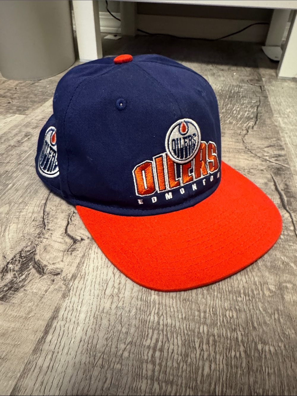 Edmonton Oilers Navy & Orange Snapback Hat